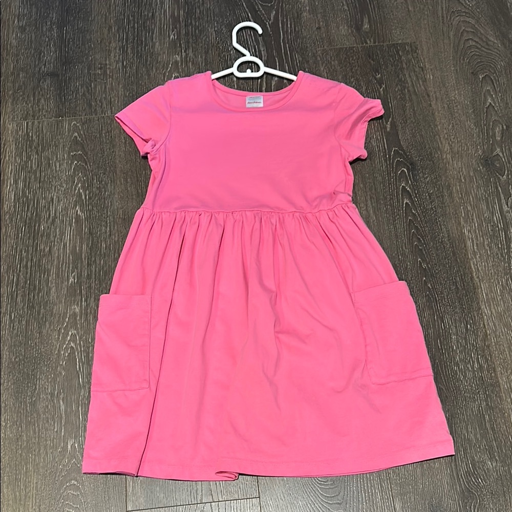 Hanna Andersson Pink Cap Sleeve Crew Neck Sundress